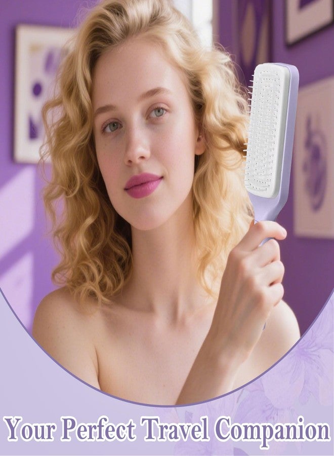 فرشاة شعر ذاتية التنظيف من جيديبان مزودة بمشط على شكل ذيل فأر، فرشاة شعر قابلة للسحب للنساء لإزالة الشعر بسهولة - Image 4